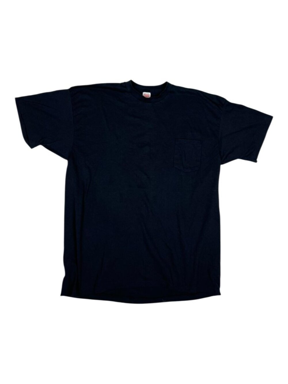 Vintage Black Blank Pocket Shirt Mens 2XL Made USA 50/50 Single Stitch